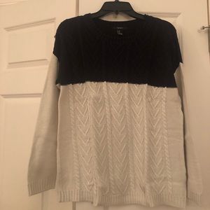 Black & White Color Block Sweater